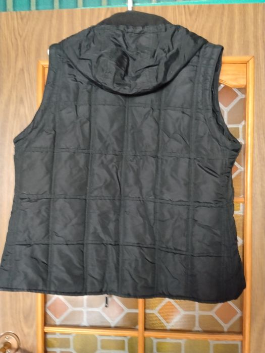 Bezrękawnik czarny  pikowany 2 w 1 dopinane rękawy