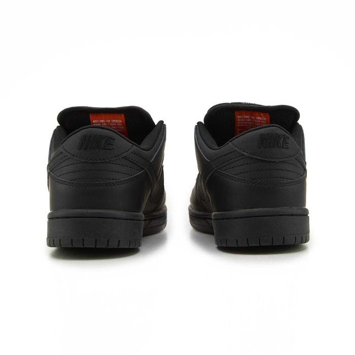 !!WOW!! NIke SB Dunk Low Total Black Leather 37 38 39 40 41 42 43 44