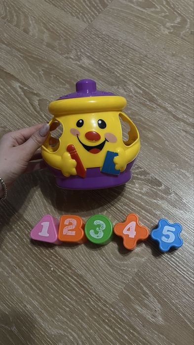 Сортер горшок игрушка развивающая цифры кубики