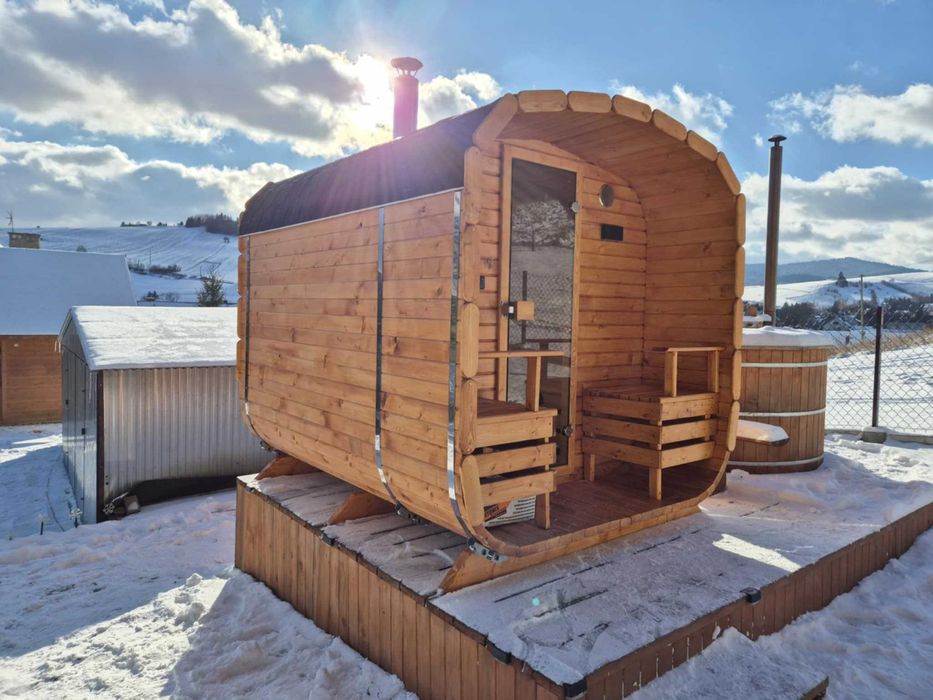 Sauna, beczka ogrodowa, do samodzielnego montażu