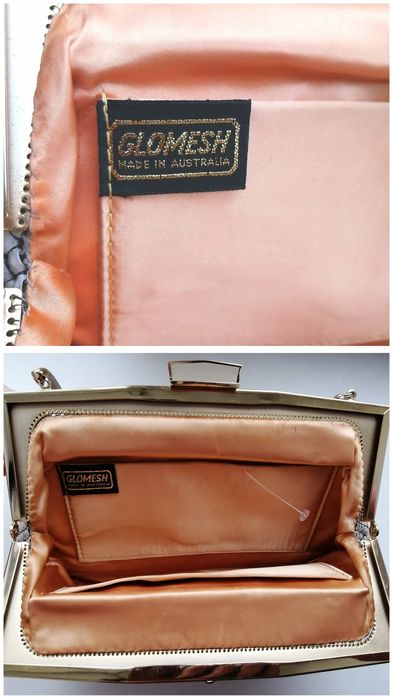 Сумочка вінтажна Glomesh 60-70 ті, ретро клатч вечірня, бежева