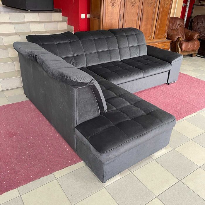 Розкладний кутовий диван в тканині новий