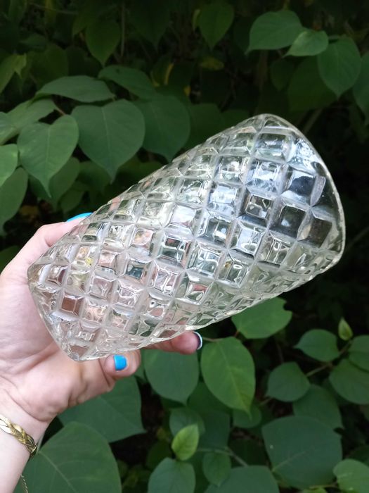 Wazon grube szkło Hortensja