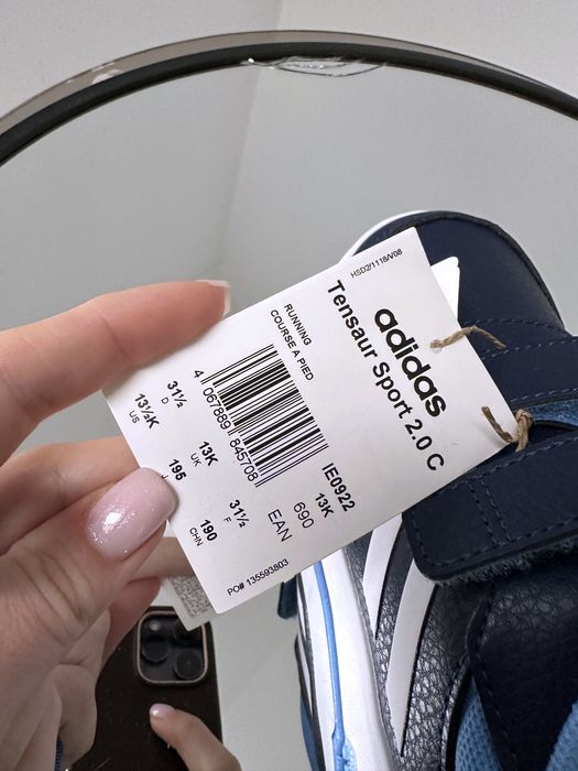 Популярные детские кроссовки на липучках  Adidas 30/31р