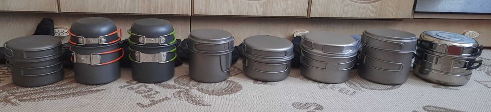 Котелок казанок походной и приборы. Набір посуду тактичний похідний.