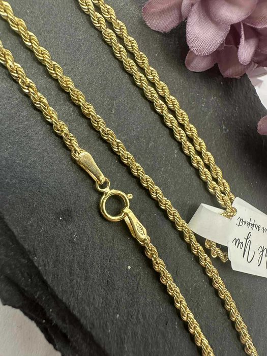 Złoty łańcuszek Kordel 585 50cm 14k