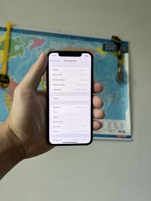 iPhone X 256 GB NeverLock 100% акб ІДЕАЛ як НОВИЙ айфон х 256 гб