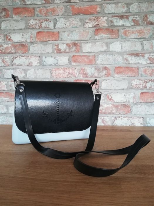 O bag Obag Glam Ice nowa z metką klapka nero kotwica
