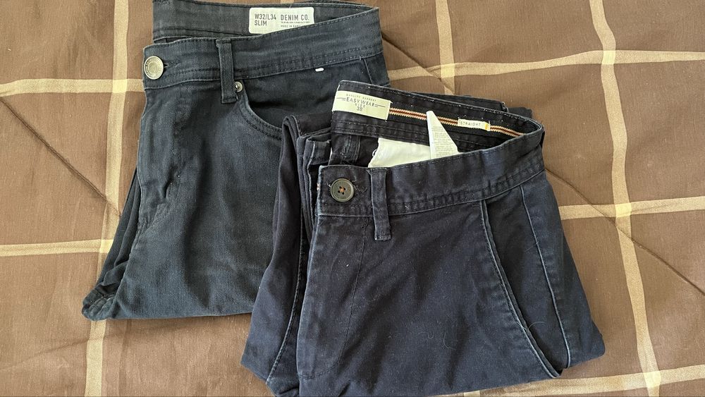 Pack 2 calças homem: Denim Co W32 L34 + Easy Wear 38