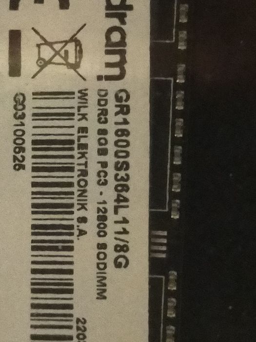 Pamięć RAM DDR3 laptop