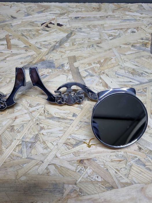 lusterka czaszka chrom chopper harley