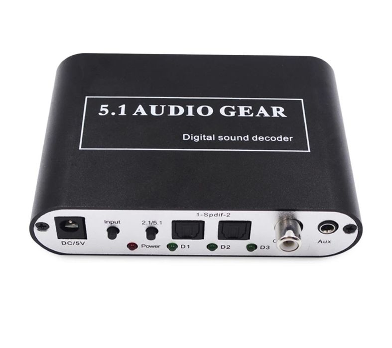 Audio Digital Decoder 5.1, оптический аудио декодер 5.1, SPDIF