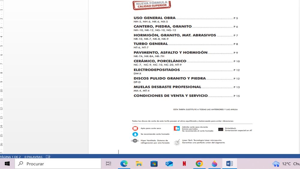 Discos corte premium (últimos)