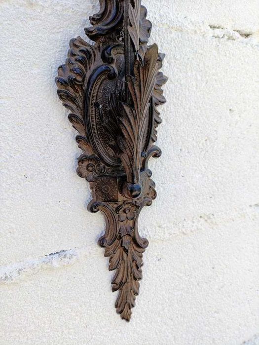 Candeeiro parede metal e tulipa vidro 1 lume