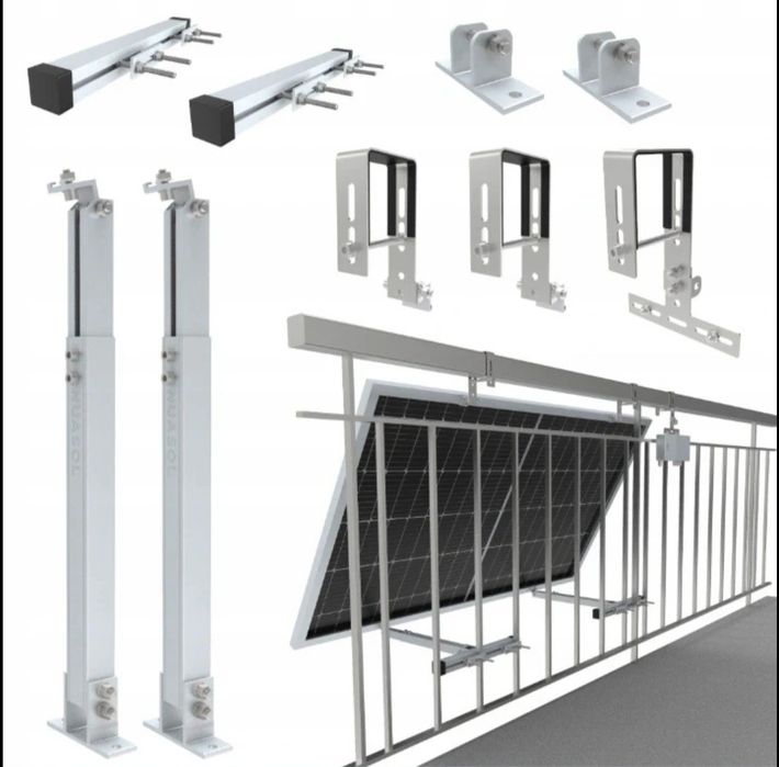 Zestaw do montażu paneli słonecznych na balkonie