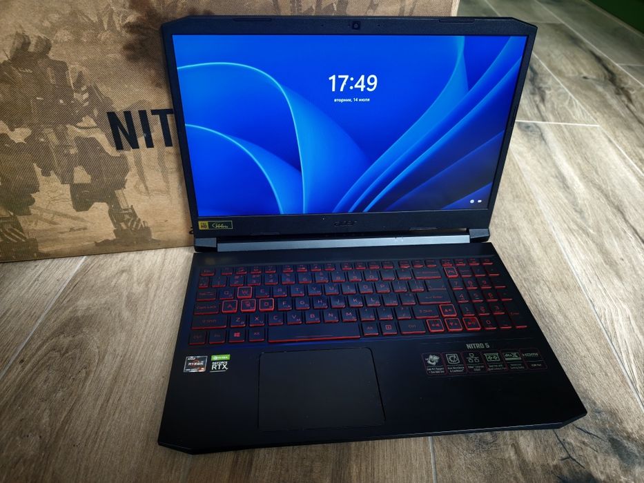 Acer Nitro 5 RTX3050 144Hz Ryzen 5 5600H 16/512gb ігровий ноутбук повний комплект