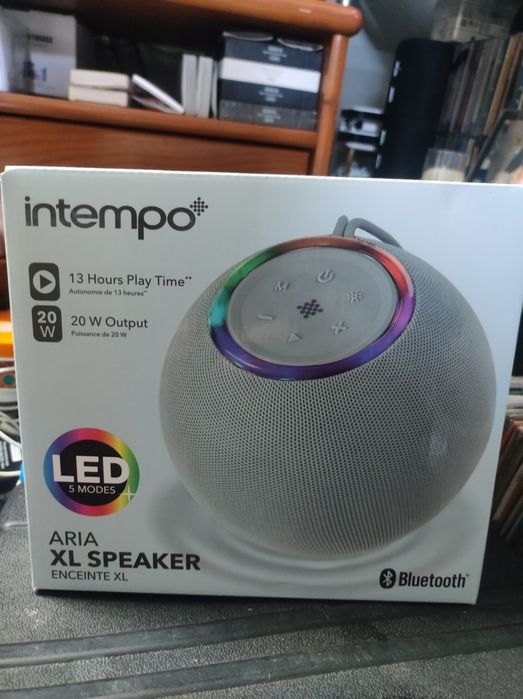 Coluna musical portátil bola 20 watts