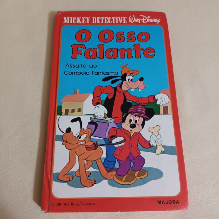 Mickey detetive walt disney osso falante assalto comboio fantasma 1982