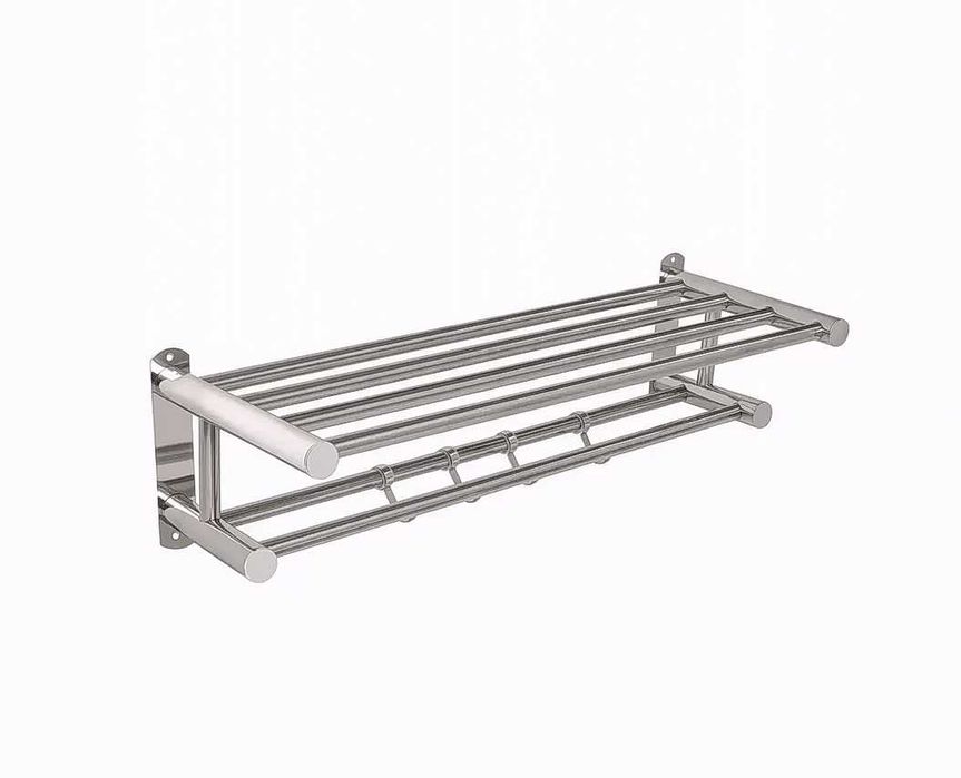 Полка для полотенец в ванную комнату, нержавеющая сталь, 026