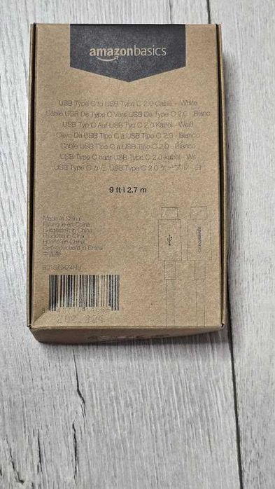 Amazon Basics USB-C do USB-C 2.0 Fast Charger  prędkość 480 Mb/s 2,7m