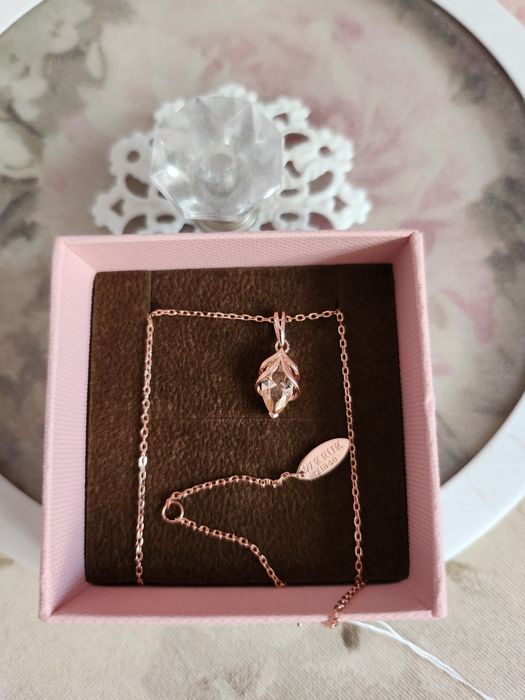 W. Kruk naszyjnik srebrny różowy Balerina Nowy!