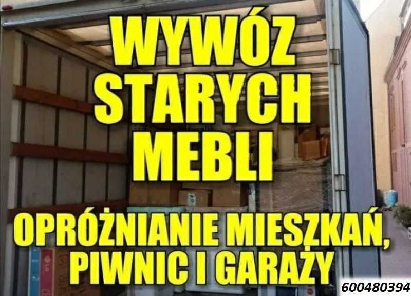 Wywóz i utylizacja starych mebli, sprzątanie, RTV, złomu, gruzu