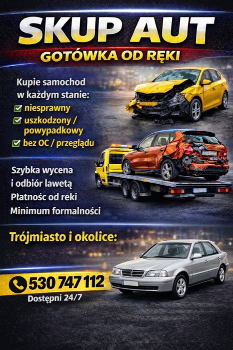 Skup Aut Gdańsk Sopot Gdynia Luzino Wejherowo Tczew Zukowo Pruszcz itd