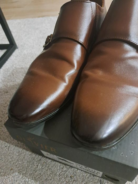 Skórzane buty męskie monki Oliver r. 45