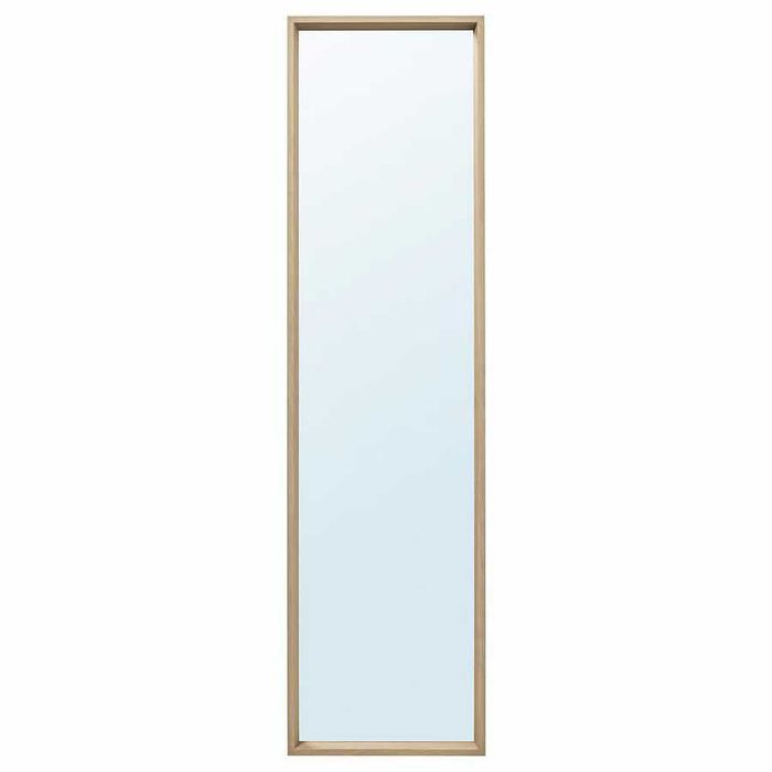 Espelho Nissedal Ikea 40x150cm (Ef Carvalho c/ velatura branca)