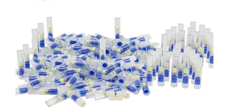 Boquilhas / Filtros de cigarros (100 peças) para cigarros de Ø 8 mm, 6 mm de diâmetro e 5 mm de diâmetro, c/ adaptadores