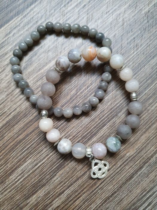 Bransoletka z kamieni naturalnych - zestaw 2 szt.