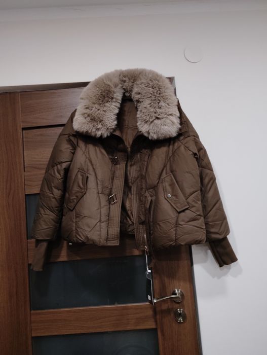 Kurtka damska czekoladowy brąz.