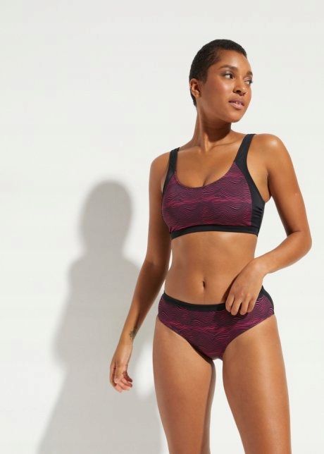 B.P.C bikini czarno-różowe we wzory 36.