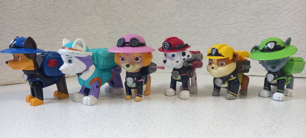 Фигурки Зума,Скай,Маршал,Крепыш,Рокки,Гонщик,Эверест Щенячий патруль