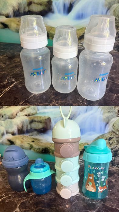 Продам бутылочки ,поильники детские Avent