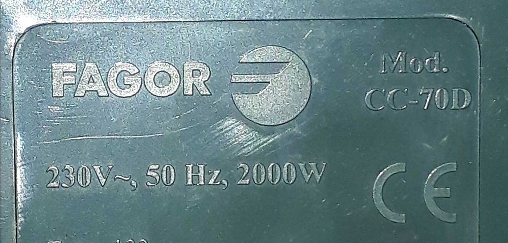 Comando remoto aquecedor FAGOR CC-70D (estrear)