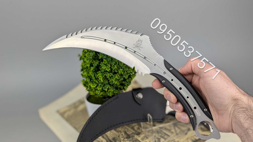 Нож тактический, Цільнометалевий ніж 33 см. Ніж-керамбіт