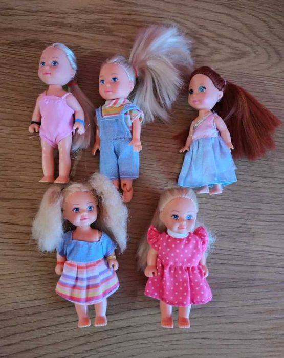 Zestaw lalek ala Barbie duże i dzieci 9 sztuk