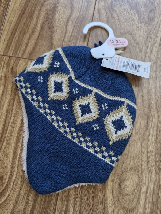 Czapka zimowa, ocieplana rozm. 92cm nowa z metką