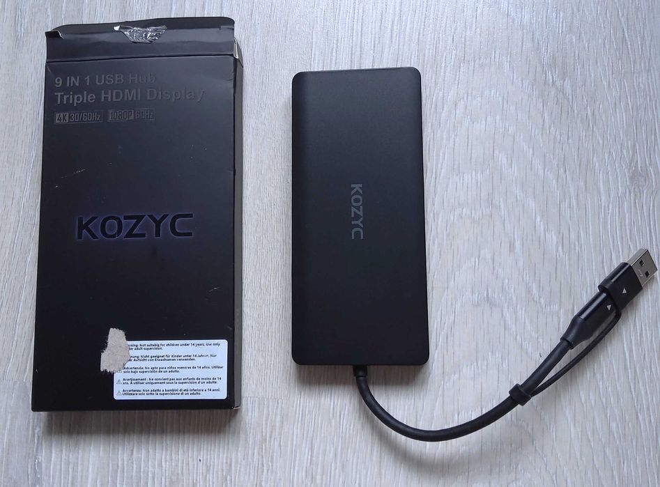 Kozyc Stacja dokująca USB-C z 3 wejściami HDMI i trzema wyświetlaczami