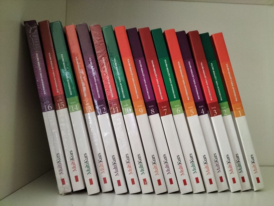 Multikurs 16 tomów do nauki języków obcych.