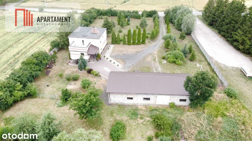 Dom 156m² + Hala/Garaże  160m² | Działka 5800m² - Widok 5