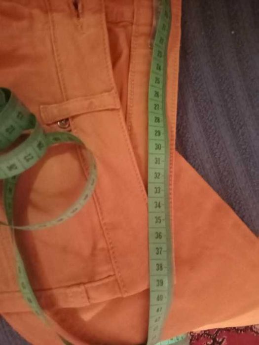 Spodnie damskie musztardowe orsay m/l