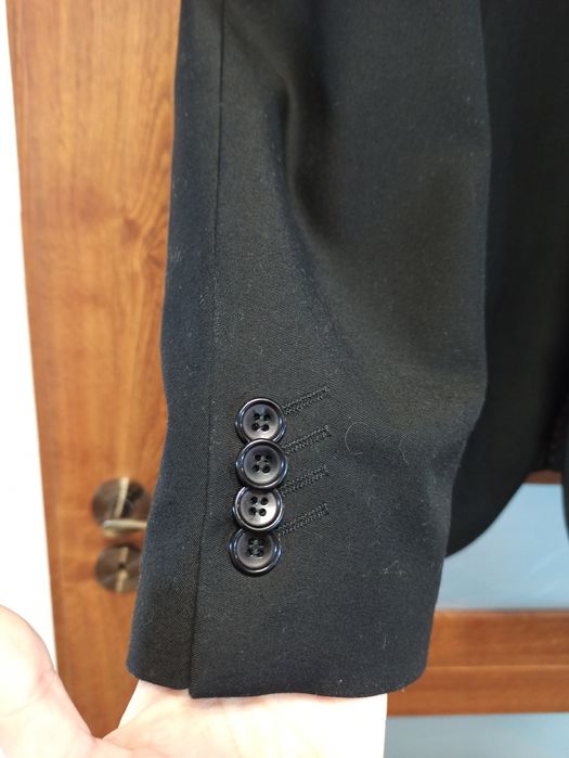 Garnitur ślubny męski czarny ze spodniam, stan idealny.