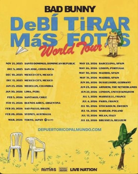Bilhete Bad bunny dia 26 piso 3 secção 26
