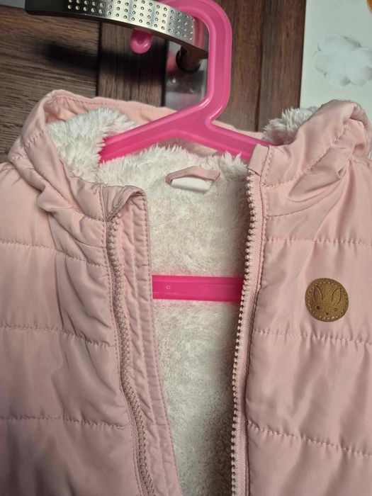 Kombinezon zimowy blady róż H&M r.62