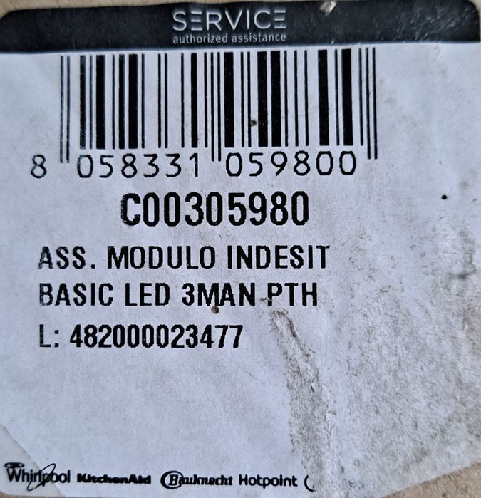 Placa electrónica de máquina lavar Indesit/whirlpool