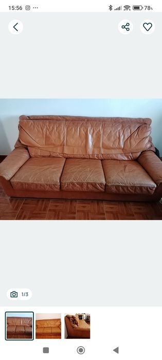Sofá em pele, muito bom estado