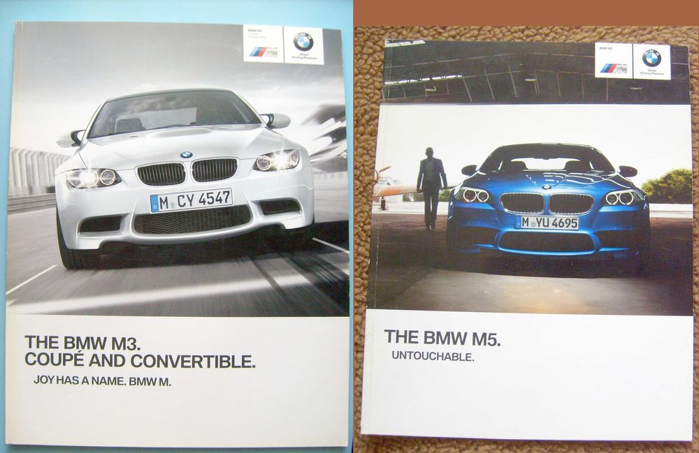 BMW M5 F10 + BMW M3 E92 & E93 - 2 prospekty 2012, stan BDB, 106 stron !!! Przesyłka GRATIS  !