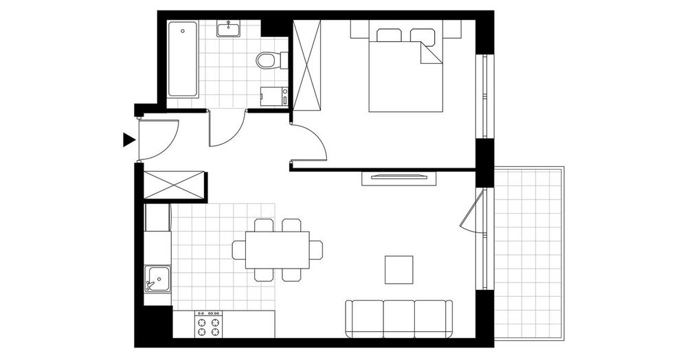 2-pokojowe mieszkanie 45m2 + balkon Bez Prowizji